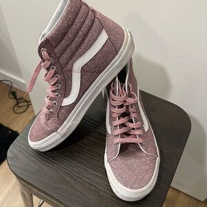 Purple Glitter Sparkle Skate High Vans